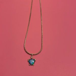 Opal turquoise turtle necklace